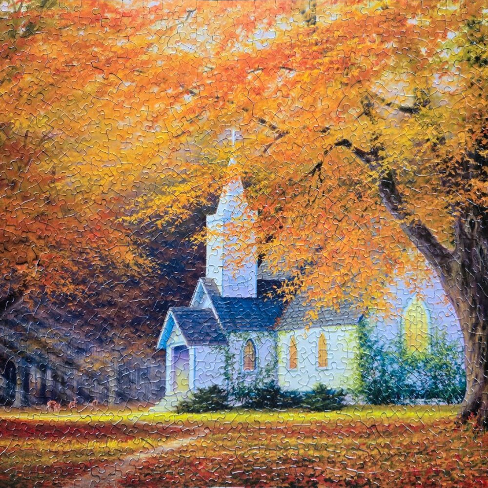 Church in the Glen, 1000 piece puzzle, Serendipity Puzzle Co.